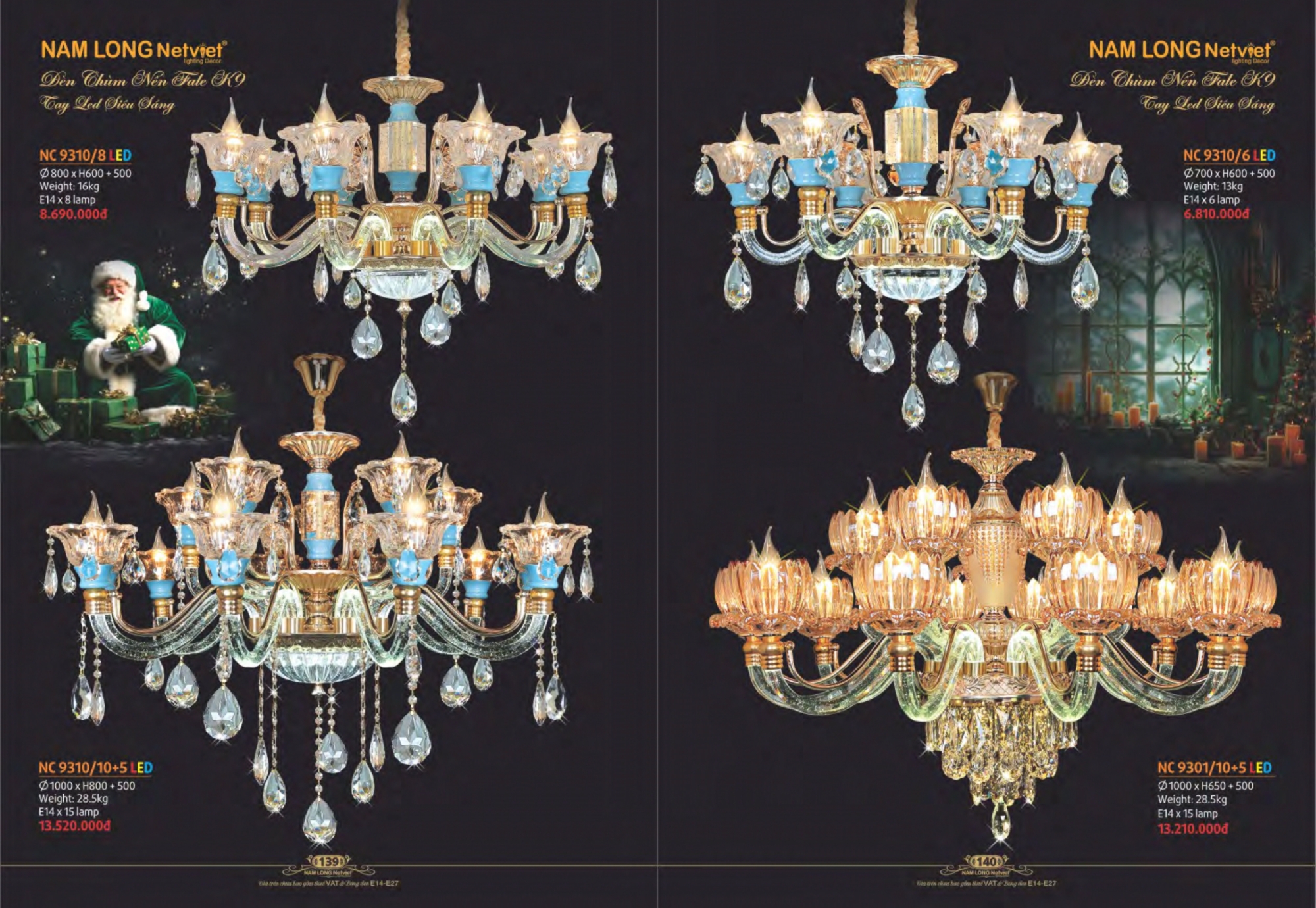 Bảng giá đèn trang trí Nam Long